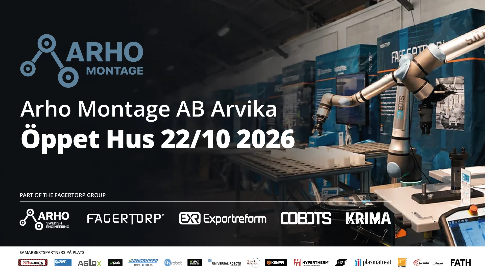 Arho Montage AB Arvika – Öppet Hus 22/10 2026